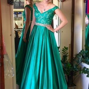 Jovani Emerald Evening Gown